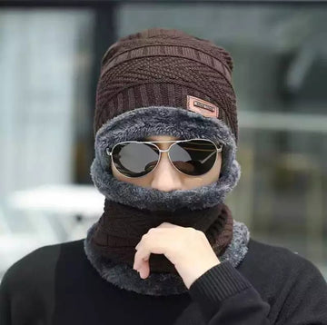 Wool Cap With Neck Warmer