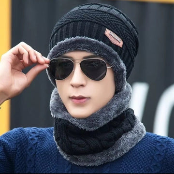 Wool Cap With Neck Warmer
